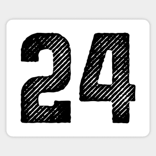 Rough Number 24 Magnet